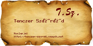 Tenczer Szórád névjegykártya